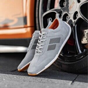 Piloti Men’s Size 10 Icona Driving  Shoes Color Smoke Italian Suede and Nubuck